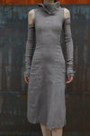 marc le bihan turtleneck dress 21962 E23 granit granite